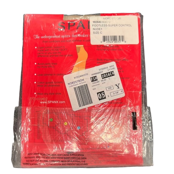 NEW Spanx The Original Footless Super Control Pantyhose , Nude 1, C - Picture 2 of 6